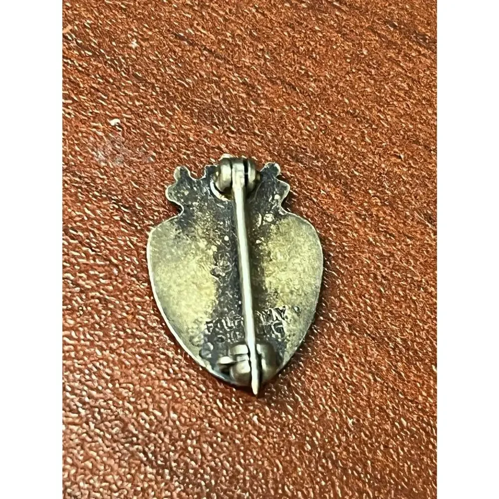 Vintage Sterling Silver Sigma Delta Sigma Coat of Arms Fraternity Pin Badge